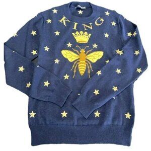 NEW Dolce & Gabbana Men's Cashmere King Bee Crew Sweater - Size US Small / EU 48
